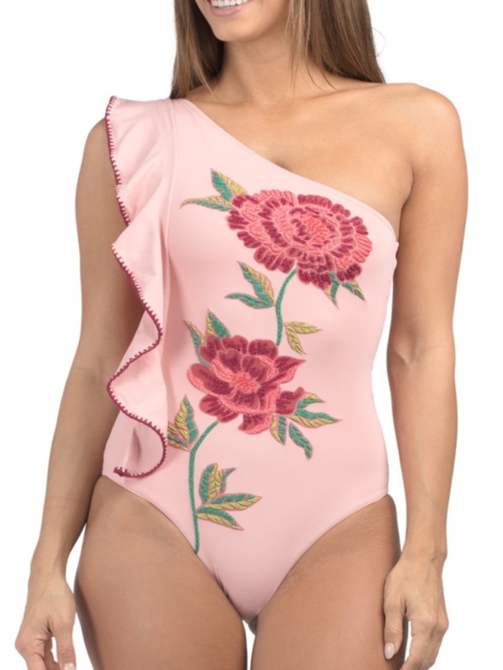 FARM RIO EMBROIDERED SWIMSUIT